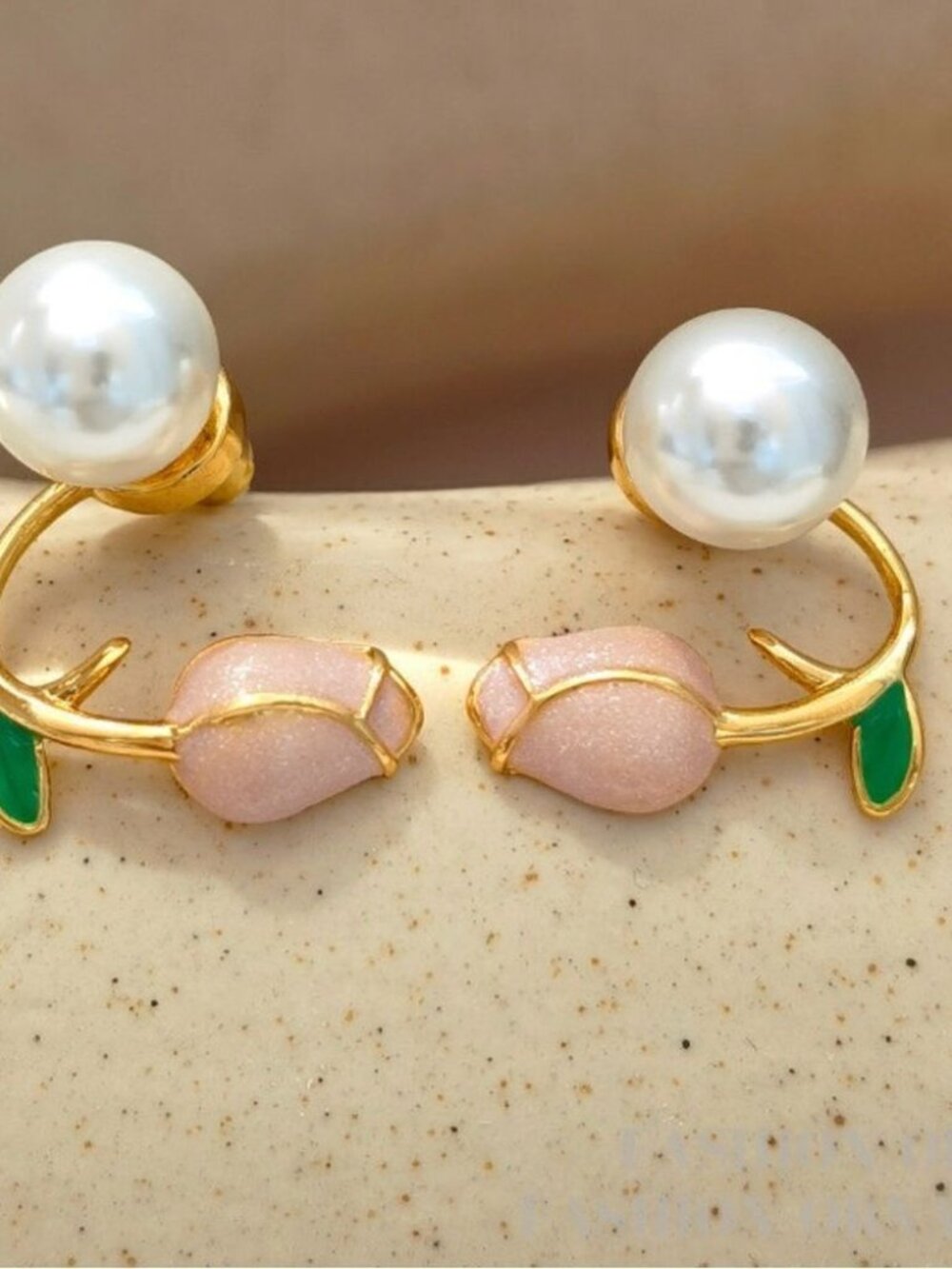 Vintage styletulipstudearringsM29